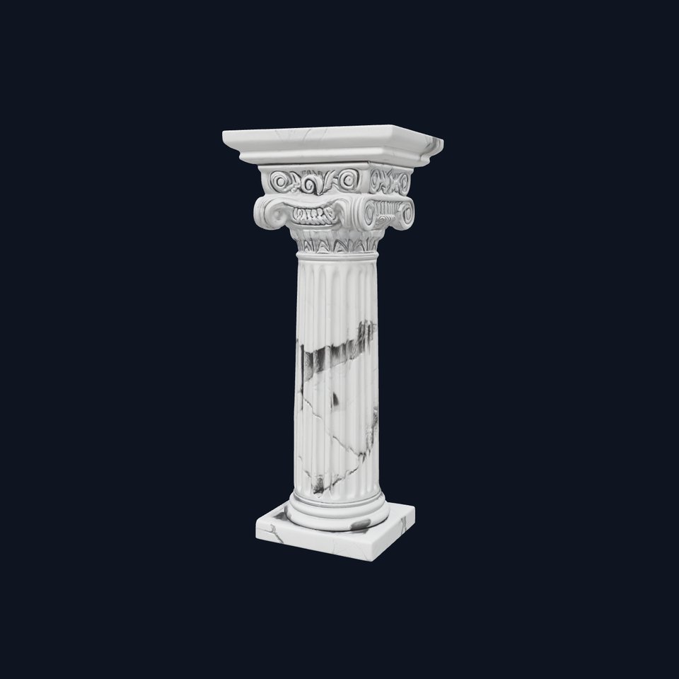 Marble Ionic Column model pack